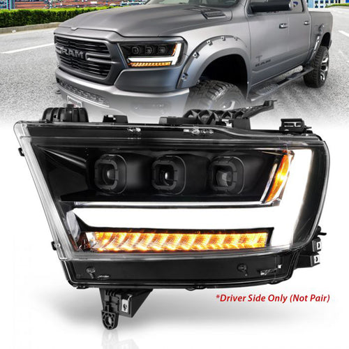 Ram Projector Headlights, Ram 1500 Headlights, Ram 19-21 Headlights, Full Led Projector Headlights, Black Projector Headlights, Anzo Projector Headlights