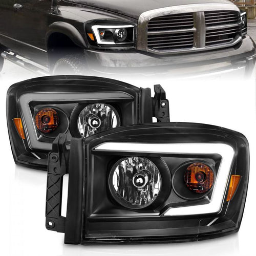 Dodge Crystal Headlights, Ram 1500, Ram 2500, Ram 3500, Dodge 06-08 Crystal Headlights, Dodge 06-09 Crystal Headlights, Crystal Headlights, Dodge Black Headlights
