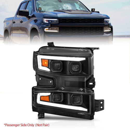 Chevy Silverado Headlights, Silverado 1500 Headlights, 19-21 Silverado Headlights, Silverado 19-21 Headlights, 1500 Silverado Headlights, Anzo Headlights, Black Headlights, Projector Headlights, Headlights
