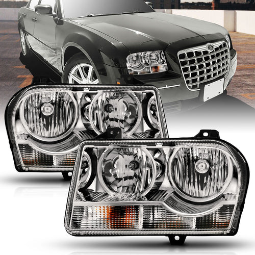 Chrysler Crystal Headlight, Chrysler 300 Crystal Headlight, Crystal Headlight, Chrysler 05-10 Crystal Headlight, Chrysler Chrome Headlight