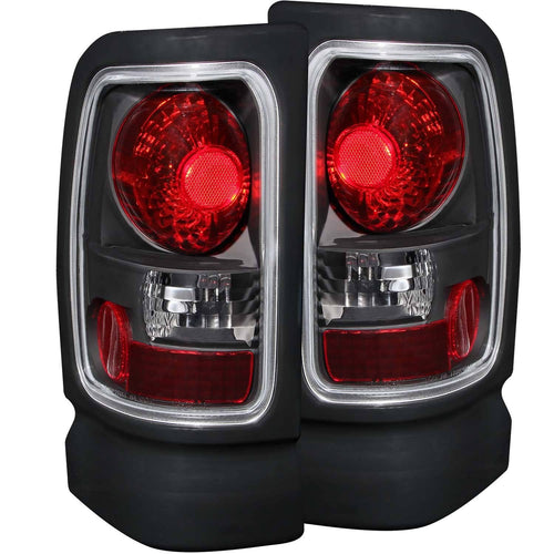 Dodge Ram Tail Lights, Ram Tail Lights, Ram 2500 Tail Lights, Ram 3500 Tail Lights, 1994-2001 Tail Lights, Black Tail Lights, Anzo Tail Lights, LED Tail Lights