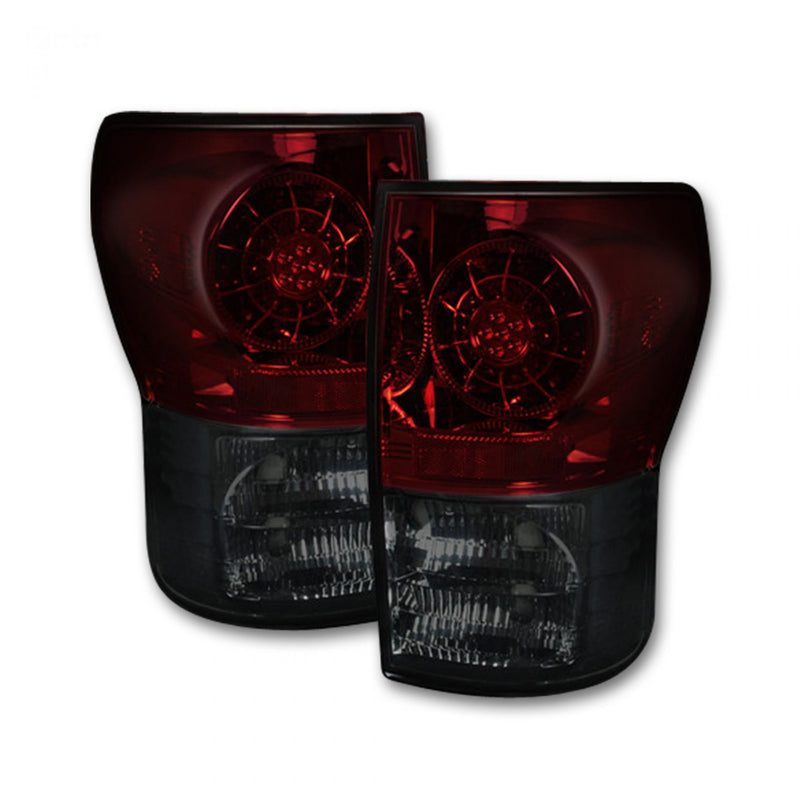 Toyota Tail Lights, Toyota Tundra Tail Lights, Tundra 07-13 Tail Lights, LED Tail Lights, Dark Red Tail Lights, Recon Tail Lights