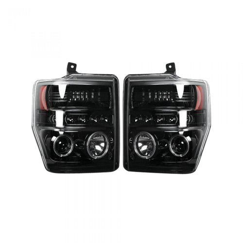 Ford Projector Headlights, Superduty Projector Headlights, Superduty 08-10 Projector Headlights, Smoked/Black Headlights, Recon Projector Headlights