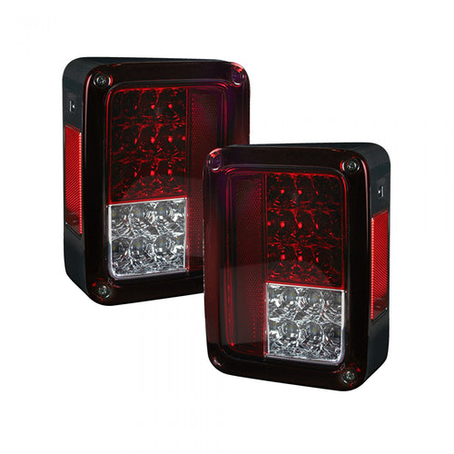 Jeep Tail Lights, JK Wrangler Tail Lights, JK Wrangler 07-18 Tail Lights, Red Tail Lights, LED Tail Lights, Recon Tail Lights