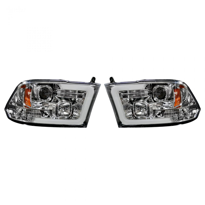 Dodge Projector Headlights, RAM 1500 Projector Headlights, RAM 1500 09-19 Projector Headlights, Clear/Chrome Headlights, Recon Projector Headlights