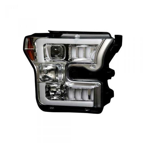 Ford Projector Headlights, F150 Projector Headlights, F150 15-17 Projector Headlights, Clear/Chrome Headlights, LED Projector Headlights
