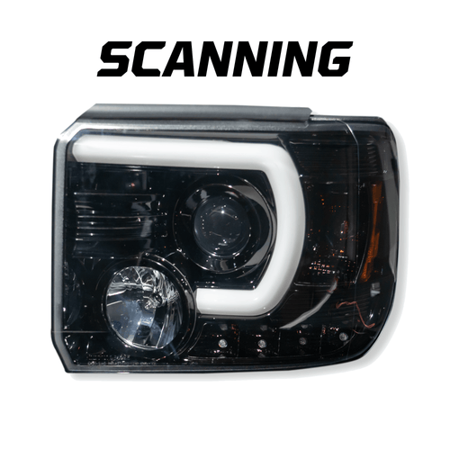 GMC Projector Headlights, Sierra 1500 Headlights, Sierra 2500 Headlights, Sierra 3500 Headlights, Smoked/Black Headlights, Recon Projector Headlights
