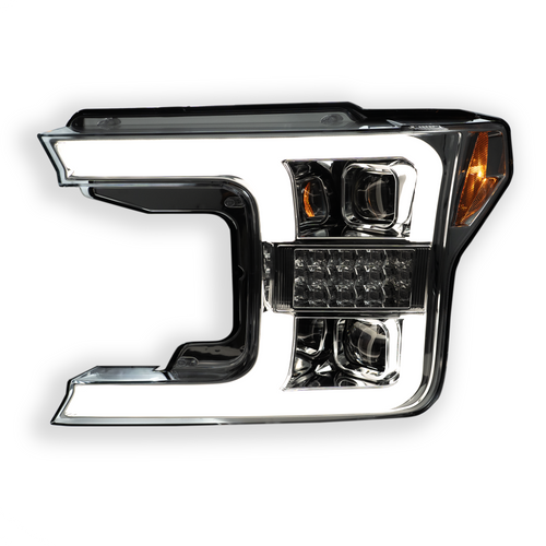 Ford Projector Headlights, Ford F150 Headlights, Ford 18-20 Headlights, OLED DRL Headlights, Clear/Chrome Headlights, Recon Projector Headlights, Projector Headlights