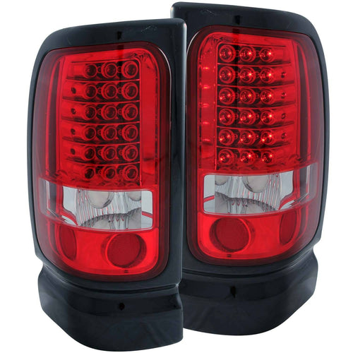 Dodge Ram Tail Lights, Ram 1500 Tail Lights, Ram 2500 Tail Lights, Ram 3500 Tail Lights, 1994-2001 Tail Lights, Red Clear Tail Lights, Anzo Tail Lights, LED Tail Lights