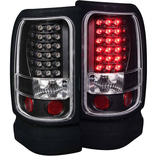 Dodge Ram Tail Lights, Ram 1500 Tail Lights, Ram 2500 Tail Lights, Ram 3500 Tail Lights, 1994-2001 Tail Lights, Black Tail Lights, Anzo Tail Lights, LED Tail Lights
