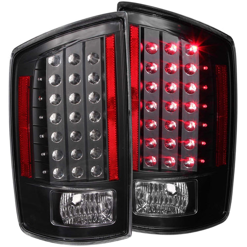 Dodge Ram Tail Lights, Ram 1500 Tail Lights, Ram 2500 Tail Lights, Ram 3500 Tail Lights, 2006-2009 Tail Lights, Black Tail Lights, Anzo Tail Lights, LED Tail Lights