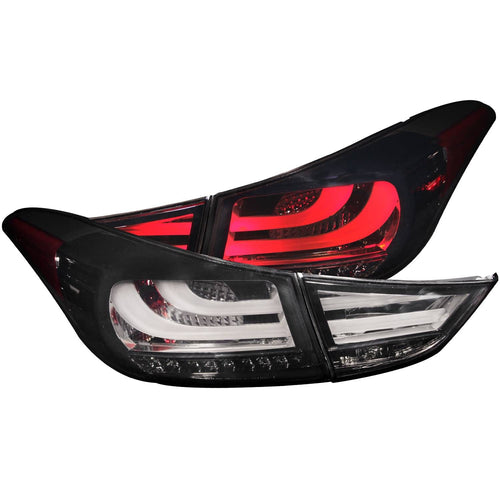 Hyundai Led Tail Lights, Elantra Tail Lights, Elantra 11-13 Tail Lights, Anzo Tail Lights, Smoke Tail Lights
