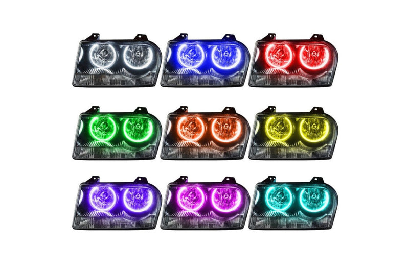 Oracle Chrysler Headlights, Chrysler LED Headlights, 300c LED Headlights, V6 LED Headlights, Colorshift LED Headlights, Colorshift Rgb Headlights, 2.0 Controller Headlights, 2005-2010 LED Headlights, Oracle Halo Headlights, LED Halo Headlights, Chrysler Halo Headlights, 300c Halo Headlights