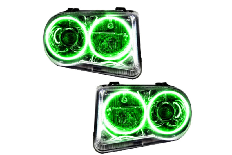 Oracle Chrysler Headlights, Chrysler LED Headlights, 300c LED Headlights, Green LED Headlights, Smd LED Headlights, Single Color Headlights, 2005-2010 LED Headlights, Oracle Halo Headlights, LED Halo Headlights, Chrysler Halo Headlights, 300c Halo Headlights, OEM HID Headlights