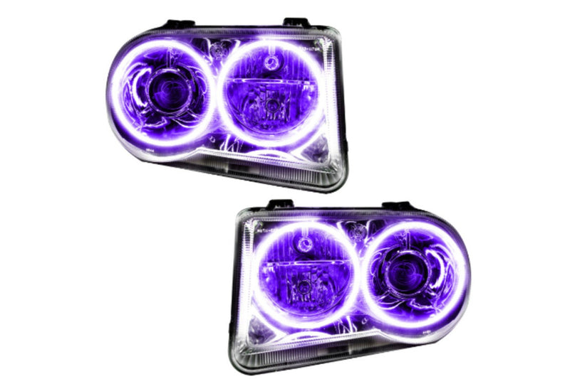 Oracle Chrysler Headlights, Chrysler LED Headlights, 300c LED Headlights, Purple LED Headlights, Smd LED Headlights, Single Color Headlights, 2005-2010 LED Headlights, Oracle Halo Headlights, LED Halo Headlights, Chrysler Halo Headlights, 300c Halo Headlights, OEM HID Headlights