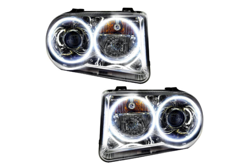 Oracle Chrysler Headlights, Chrysler LED Headlights, 300c LED Headlights, White LED Headlights, Smd LED Headlights, Single Color Headlights, 2005-2010 LED Headlights, Oracle Halo Headlights, LED Halo Headlights, Chrysler Halo Headlights, 300c Halo Headlights, OEM HID Headlights
