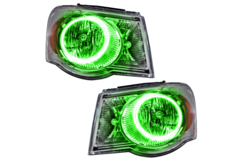Oracle Chrysler Headlights, Chrysler LED Headlights, Aspen LED Headlights, Green LED Headlights, SMD LED Headlights, Single Color Headlights, 2007-2009 LED Headlights, Oracle Halo Headlights, LED Halo Headlights, Chrysler Halo Headlights, Aspen Halo Headlights