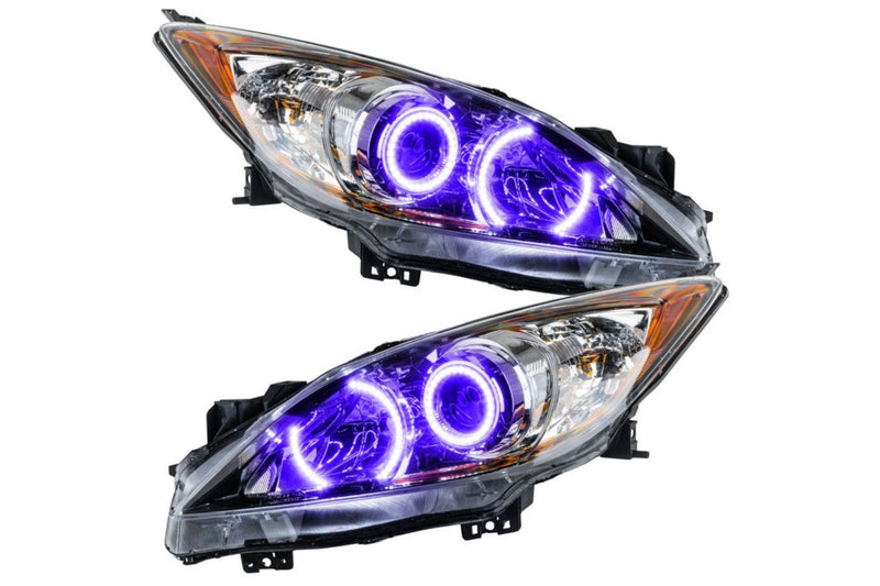 Oracle LED Headlights, 2010-2013 LED Headlights, Mazda LED Headlights, Purple LED Headlights, Mazda3 LED Headlights, OEM HID Headlights, SMD LED Headlights, Single Color Headlights