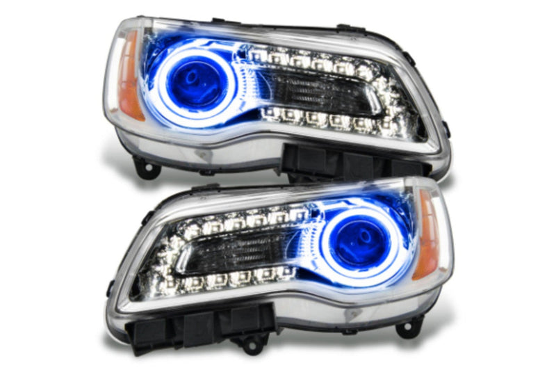 Oracle Halo Headlights, 2011-2014 Halo Headlights, Chrysler Halo Headlights, LED Halo Headlights, Chrome Halo Headlights, Blue Halo Headlights, RGB DRL Headlights, Single Color Headlights, RGB Headlights, Oracle LED Headlights, Chrysler LED Headlights