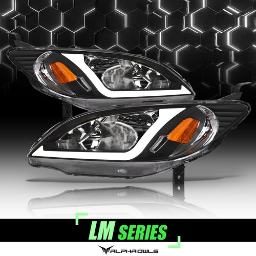 Alpha Owls Headlights, Alpha Owls Honda Headlights, Honda 2004-2005 Headlights, Honda Civic Headlights, Headlights, Black housing Headlights