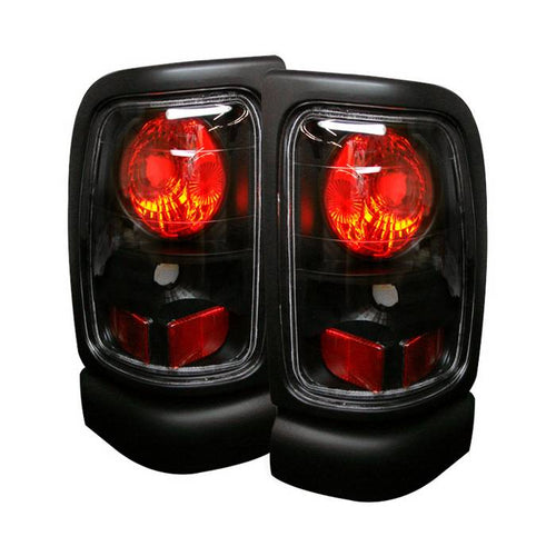 Dodge Tail Lights, Dodge Ram Tail Lights, Ram 94-01 Tail Lights, Euro Style Tail Light, Black Tail Lights, Spyder Tail Lights