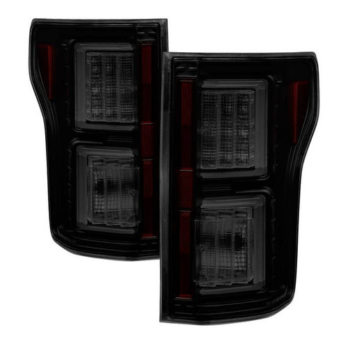 Ford Tail Lights, F150 Tail Lights, F150 15-17 Tail Lights, Black Smoke Tail Lights, Spyder Tail Lights