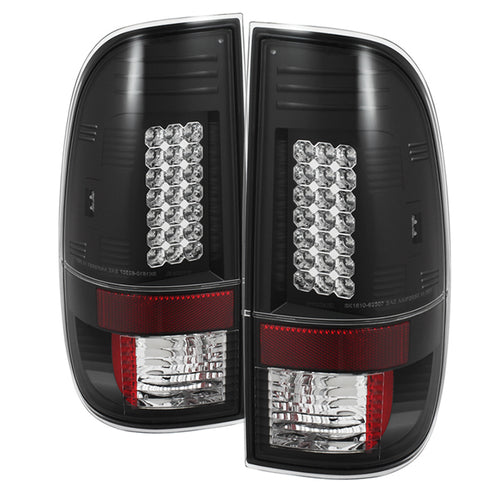 Ford Tail Lights, Ford F150 Tail Lights, Ford 97-03 Tail Lights, Ford F250 Tail Lights, Ford F350 Tail Lights, Ford F450 Tail Lights, Ford F550 Tail Lights, Ford Super Duty Tail Lights, Ford 99-07 Tail Lights, Tail Lights, Black Tail Lights, Spyder Tail Lights