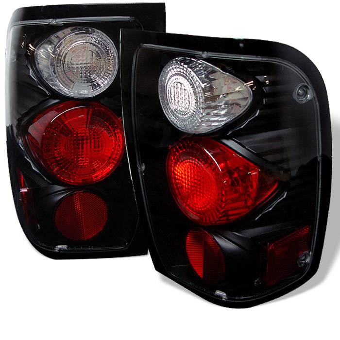 Ford LED Tail Lights, Ford Ranger Tail Lights, 98-00 Tail Lights, Black Tail Lights, Spyder Tail Lights