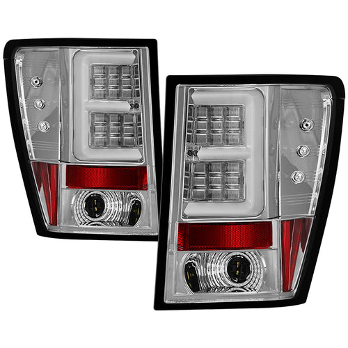 Jeep LED Tail Lights, Jeep Grand Tail Lights, Cherokee Tail Lights, 05-06 Version 2 Tail Lights, LED Tail Lights, Chrome Tail Lights, Spyder Tail Lights, Tail Lights