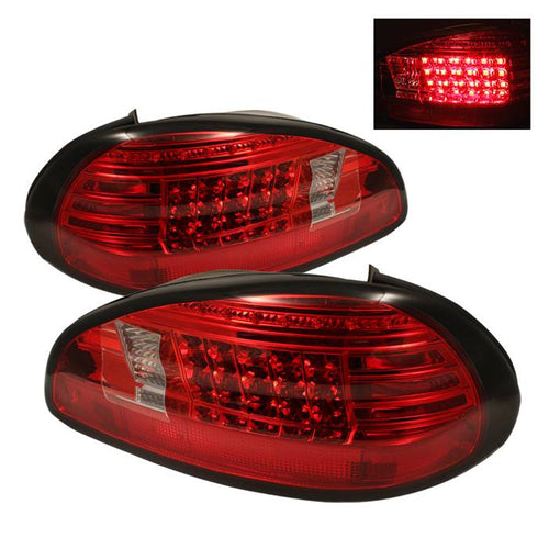 Pontiac LED Tail Light, Grand Prix Tail Light, Grand Prix 97-03 Tail Light, Red Clear LED Tail Light, Spyder LED Tail Light