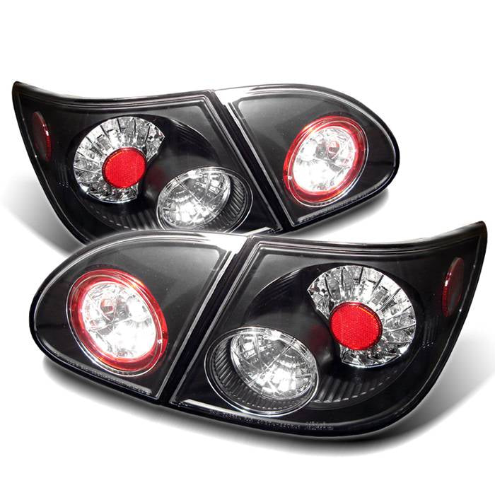 Toyota Tail Lights, Corolla Tail Lights, Corolla 03-08 Tail Lights, LED Tail Lights, Black Tail Lights, Spyder Tail Lights
