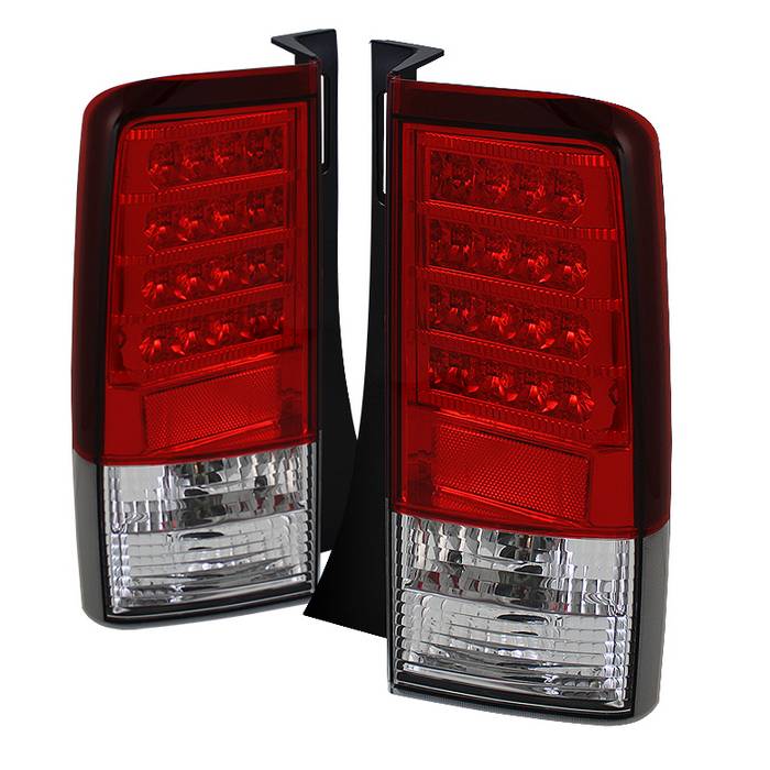 Scion Tail Lights, XB Tail Lights, XB 03-07 Tail Lights, Red Clear Tail Lights, Spyder LED Tail Lights