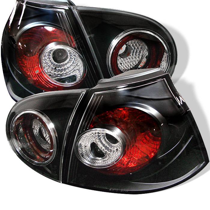 Volkswagen Tail Lights, Golf Tail Lights, Golf V Tail Lights, 06-09 Tail Lights, Euro Style Tail Lights, Black Tail Lights, Spyder Tail Lights, Volkswagen Golf Lights, Golf V Lights