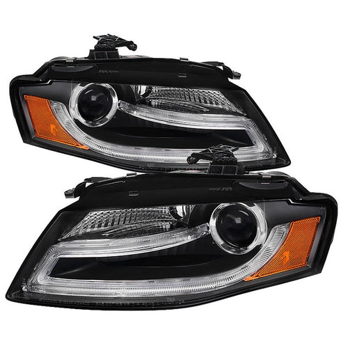 Audi A4 Headlights, A4 Headlights, Audi Headlights, 09-12 Audi Headlights, Spyder Headlights,Headlights , Black Headlights,  Audi A4, A4 Headlights