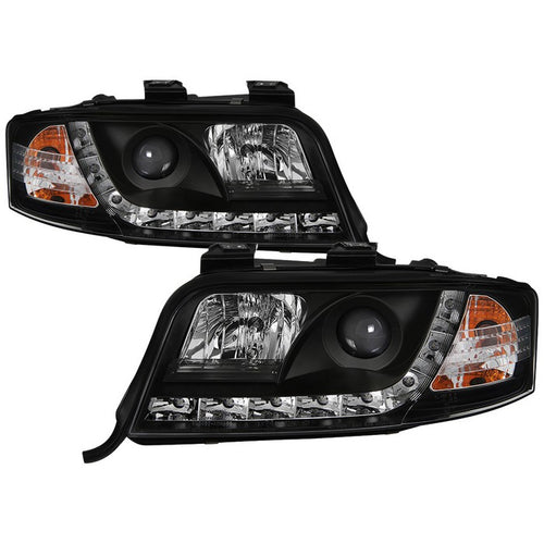 Audi A6 Headlights, A6 Headlights, Audi Headlights,02-04 Audi Headlights, Spyder Headlights, Headlights, Black Headlights, Audi A6, A6 Headlights