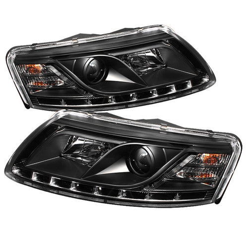 Audi A6 Headlights, A6 Headlights, Audi Headlights,05-07 Audi Headlights, Spyder Headlights, Headlights, Black Headlights, Audi A6, A6 Headlights