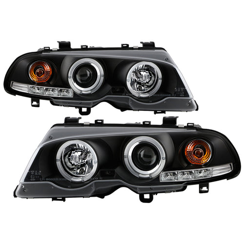 BMW E46 Headlights, BMW 3-Series Headlights, BMW M3 Headlights, 3-Series Headlights, M3 Headlights, BMW Headlights, E46 00-03 Headlights, M3 01-06 Headlights, Spyder Headlights, Projector Headlights, Black Headlights, BMW 3-Series, BMW M3