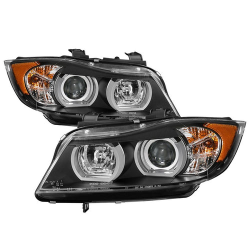 BMW E90 Headlights, BMW 3-Series Headlights, 06-08 Headlights, BMW Headlights, 3-Series Headlights, Spyder Headlights, Projector Headlights, Headlights, Black Headlights, BMW 3-Series