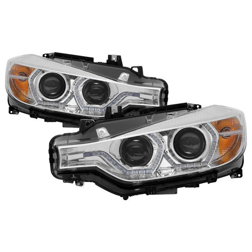 Spyder Headlights, Projector Headlights, BMW Headlights, BMW F30 Headlights, BMW 3 Series Headlights, F30 12-14 Headlights, Chrome Headlights