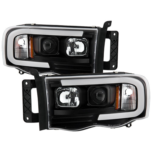 Dodge Equipped Headlights, Dodge Ram 1500 Headlights, Dodge 2002-2005 Headlights, Dodge Ram 2500 Headlights, Dodge Ram 3500 Headlights, Equipped Headlights, Dodge 2003-2005 Headlights, Black Headlights, Spyder Headlights