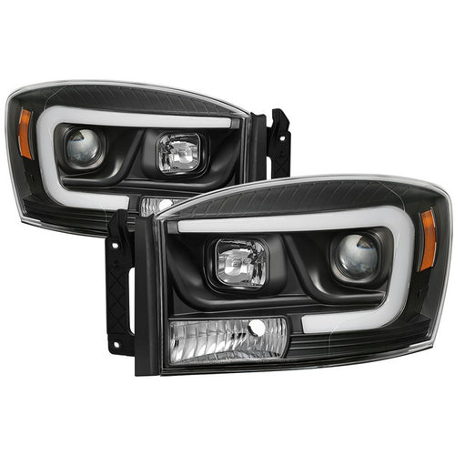 Dodge Projector Headlights, Dodge Ram 1500 Headlights, Dodge 06-09 Headlights, Dodge Ram 2500 Headlights, Dodge Ram 3500 Headlights, Projector Headlights, Dodge 06-09 Headlights, Black Headlights, Spyder Headlights