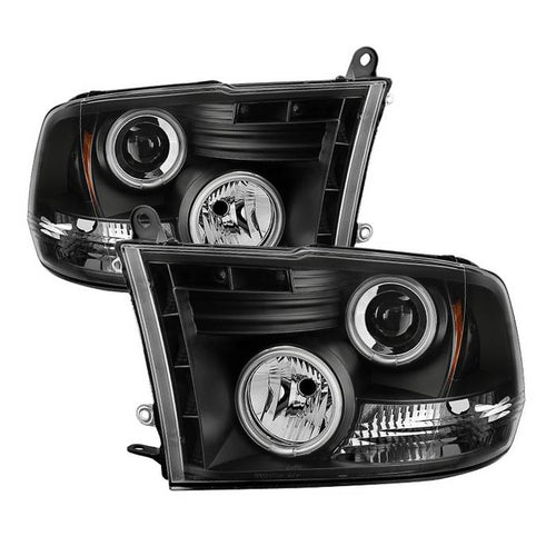 Dodge Projector Headlights, Dodge Ram 1500 Headlights, Dodge 09-18 Headlights, Dodge Ram 2500 Headlights, Dodge Ram 3500 Headlights, Projector Headlights, Dodge 10-19 Headlights, Black Headlights, Spyder Headlights