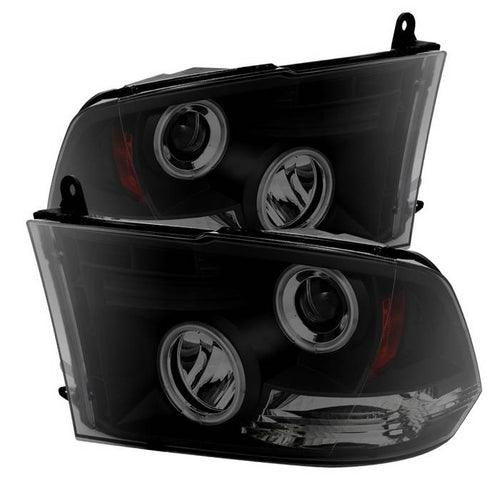 Dodge Projector Headlights, Dodge Ram 1500 Headlights, Dodge 09-18 Headlights, Dodge Ram 2500 Headlights, Dodge Ram 3500 Headlights, Projector Headlights, Dodge 10-19 Headlights, Black Smoke Headlights, Spyder Headlights