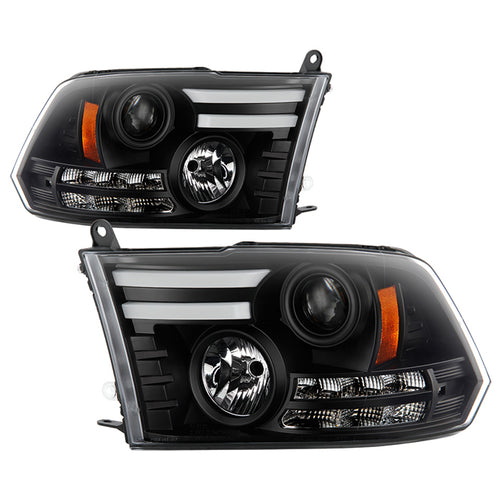 Dodge Projector Headlights, Dodge Ram 1500 Headlights, Dodge13-18 Headlights, Dodge Ram 2500 Headlights, Dodge Ram 3500 Headlights, Projector Headlights, Dodge 13-19 Headlights, Black Headlights, Spyder Headlights