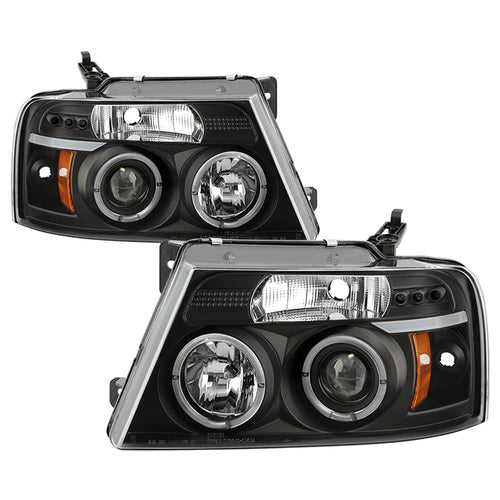 Ford  Projector Headlights, Ford F150 Headlights, Ford 04-08 Headlights, Projector Headlights, Black Projector Headlights, Spyder Projector Headlights