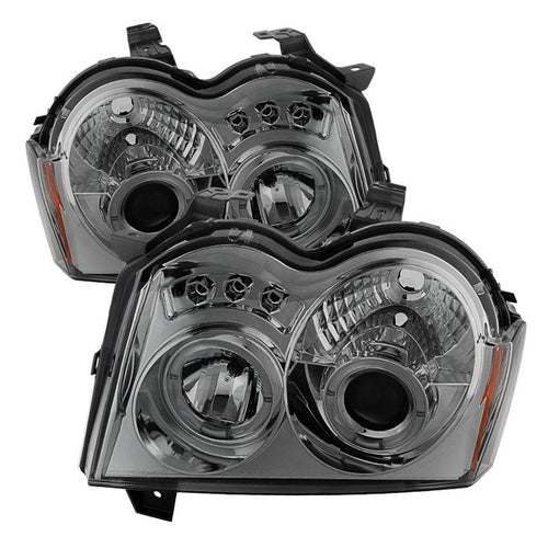 Jeep Projector Headlights, 05-07 Projector Headlights, Grand Cherokee Headlights, Projector Headlights, Smoke Projector Headlights, Spyder Projector Headlights