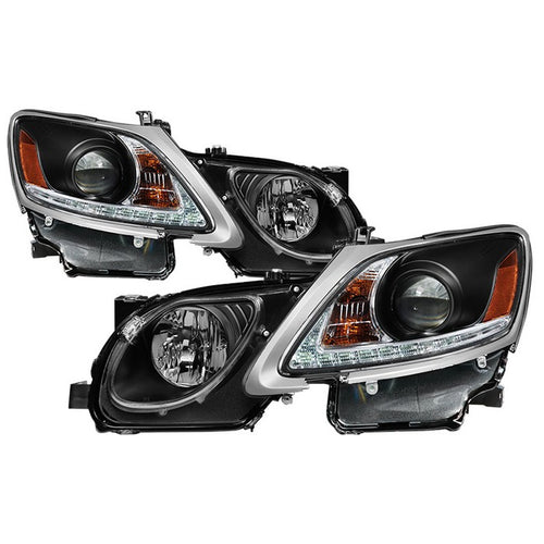 Lexus Projector Headlights, Lexus GS 300 Headlights, Lexus GS 350 Headlights, Lexus GS 450 Headlights, Lexus GS 460 Headlights, 2006-2011 Projector Headlights, Projector Headlights, Black Projector Headlights, Spyder Projector Headlights