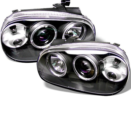 Volkswagen Headlights, Volkswagen Golf Headlights , Golf IV Projector Headlights, Golf IV 99-05 Headlights, Black Projector Headlights, Projector Headlights, Headlights, Spyder Headlights