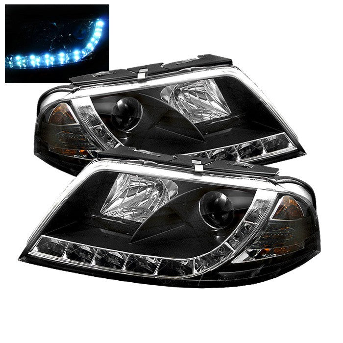 Volkswagen Projector Headlights, Volkswagen Passat Headlights, Passat Projector Headlights, Passat 01-05 Headlights, Black Projector Headlights, Projector Headlights, Headlights, Spyder Projector Headlights