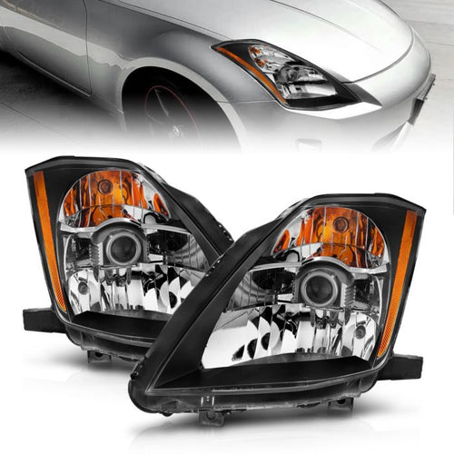 Nissan Projector Headlights, Nissan 350Z Projector Headlights, Nissan 03-05 Projector Headlights, Black Projector Headlights, Anzo Projector Headlights, Projector Headlights
